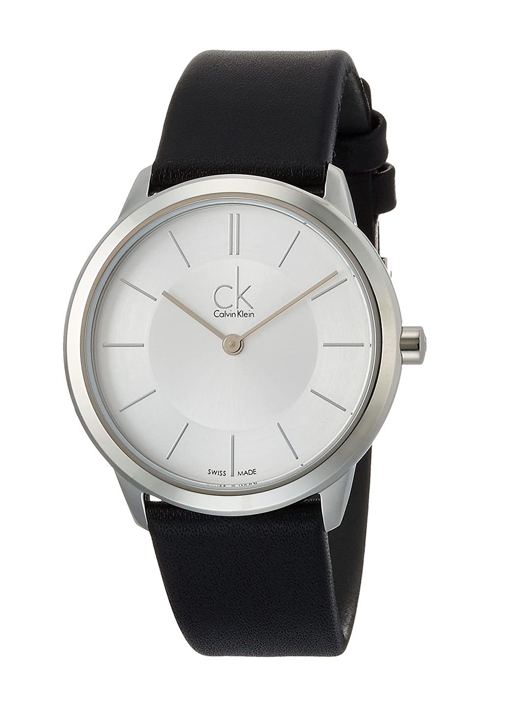 Calvin Klein Women Grey Dial & Black Leather Straps Analogue Watch K3M221C4 Price in India