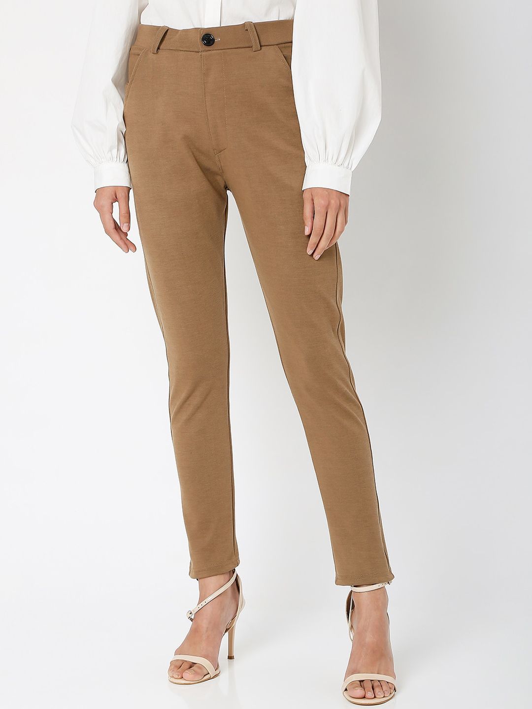 Smarty Pants Women Brown Trousers Price in India