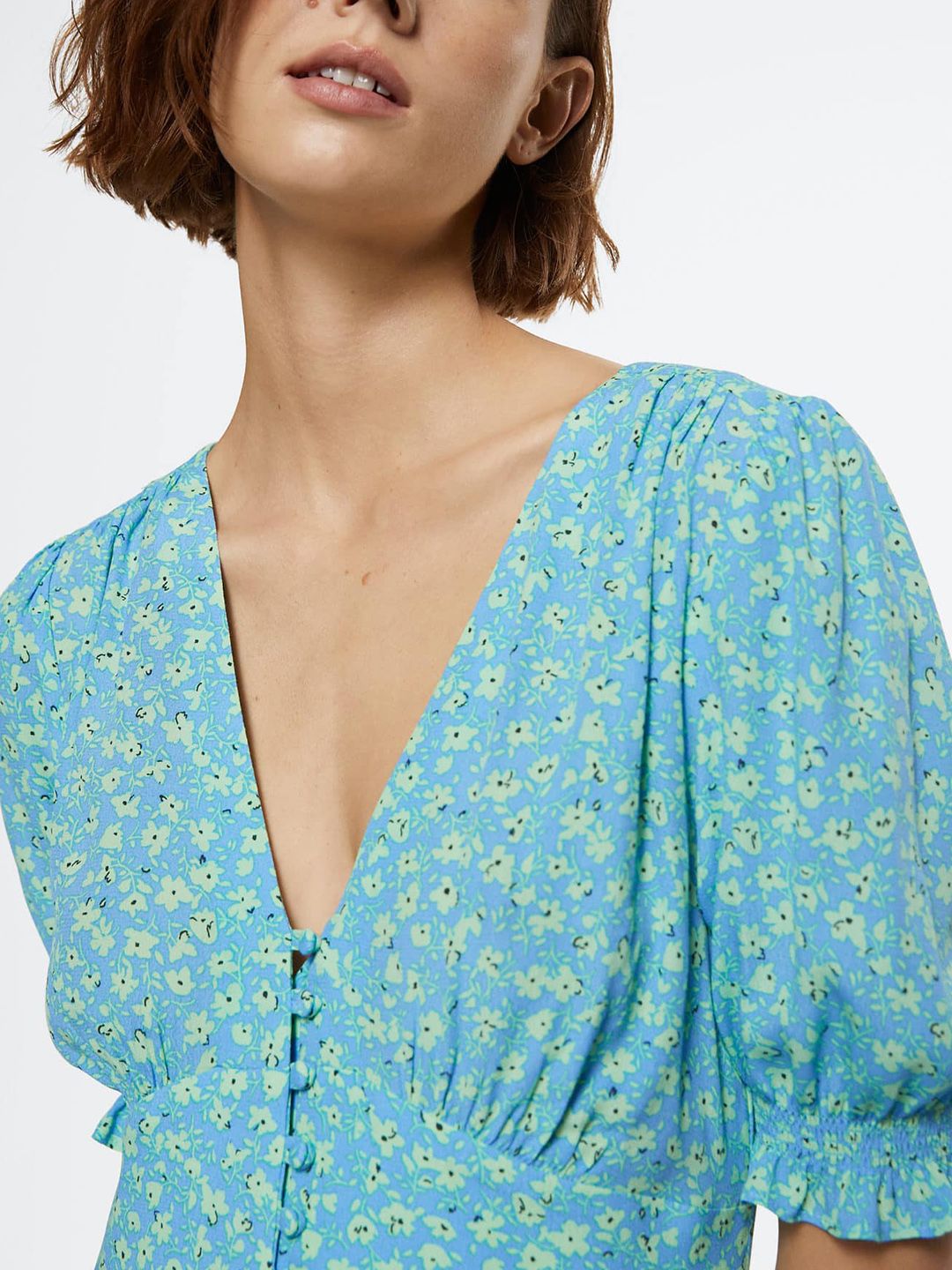 green emerald velvet dress Green Waves UPF50 Cap Sleeve Shift Dress main image 0