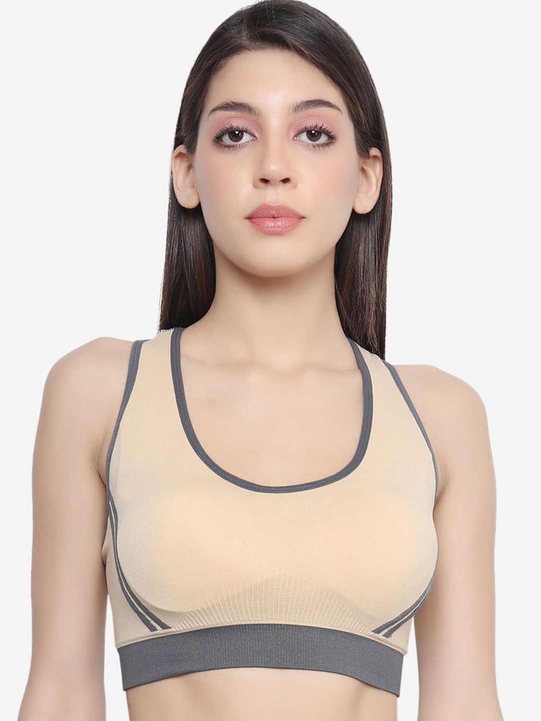 XOXO Design Beige & Grey Abstract Bra Price in India