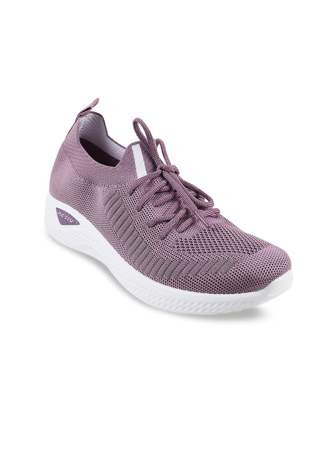 Metro Women Purple Textured Sneakers Price in India