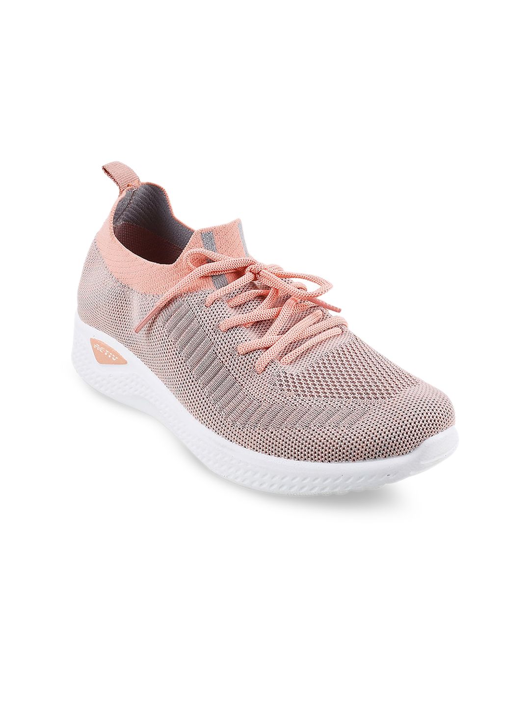 Metro Women Pink Textured Sneakers Price in India