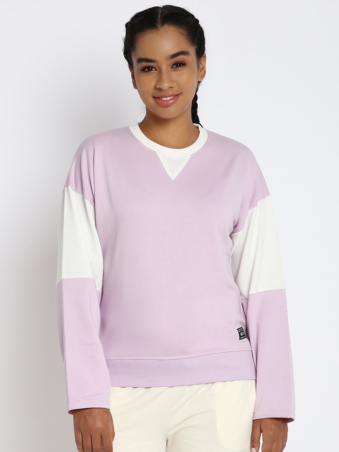 abof Women Purple Sweatshirt Price in India