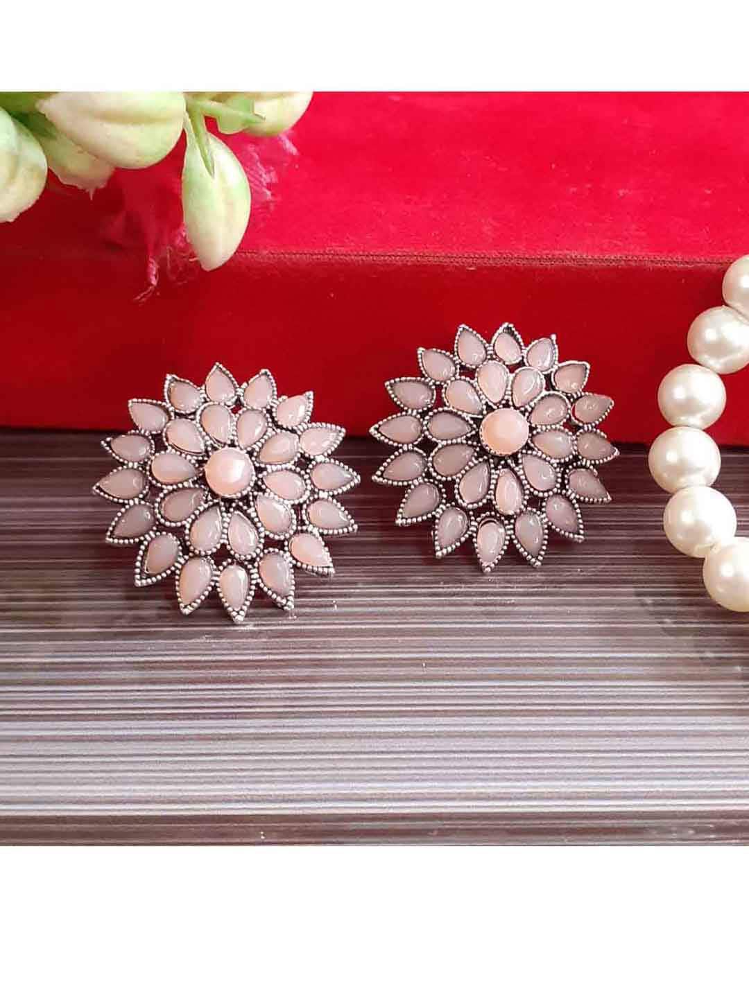 RICH AND FAMOUS Multicoloured Contemporary Studs Earrings Price in India