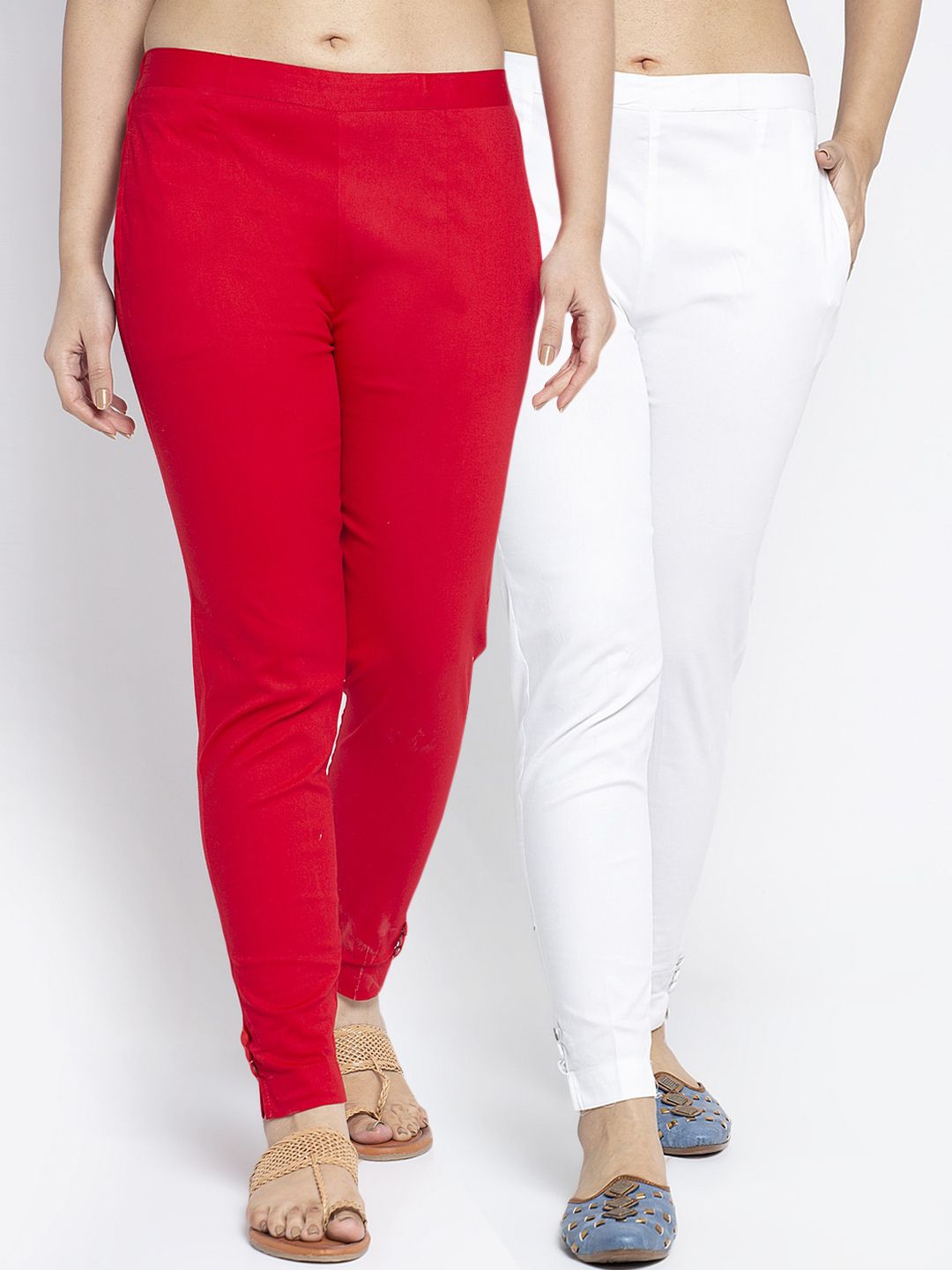 GRACIT Women White Smart Slim Fit Trousers Price in India