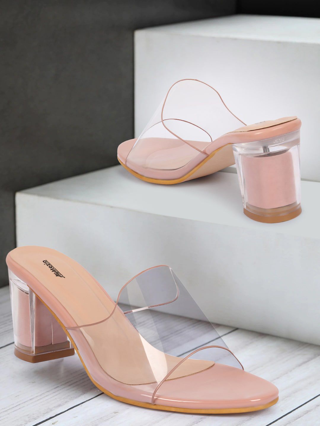 Alishtezia Pink PU Block Sandals Price in India