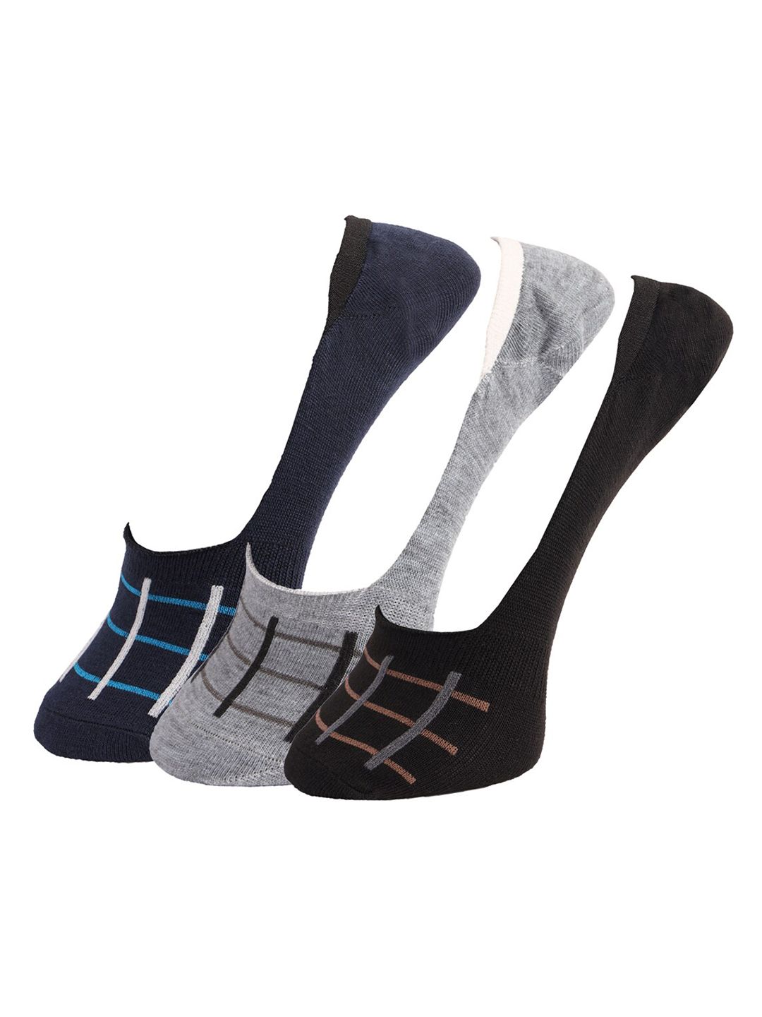 Dollar Socks Men Pack Of 3 Assorted Cotton Shoe Liner