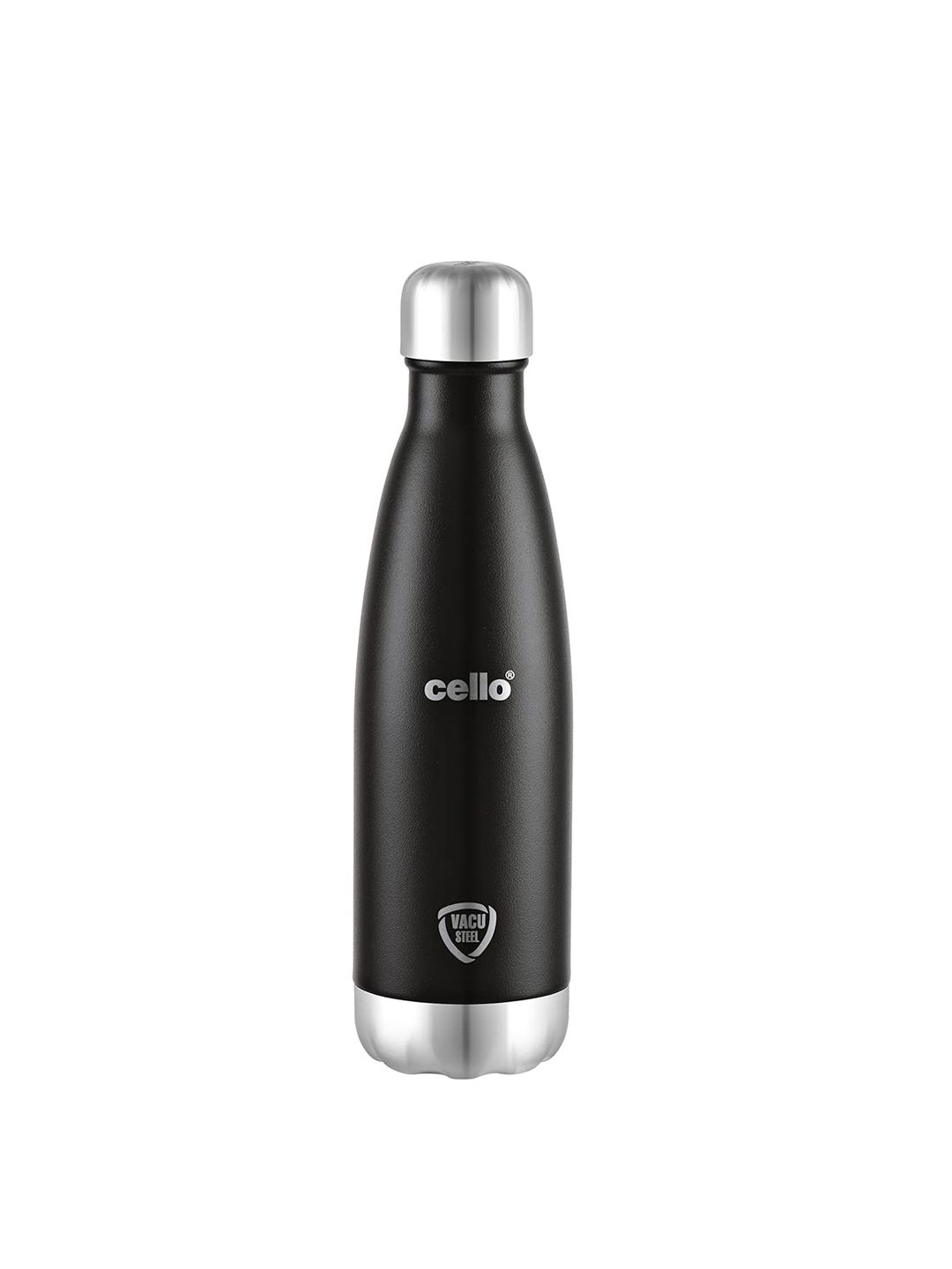 Cello Black Solid Stainless Steel Water Bottle 500 ML Price in India