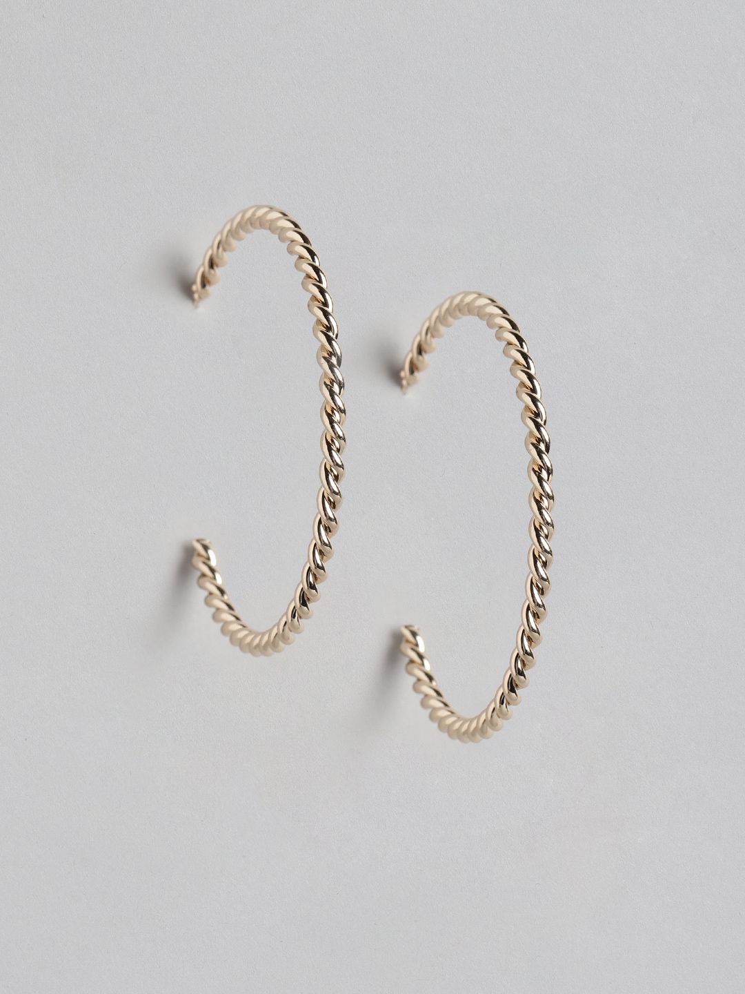 Forever New Gold-Plated Circular Hoop Earrings Price in India