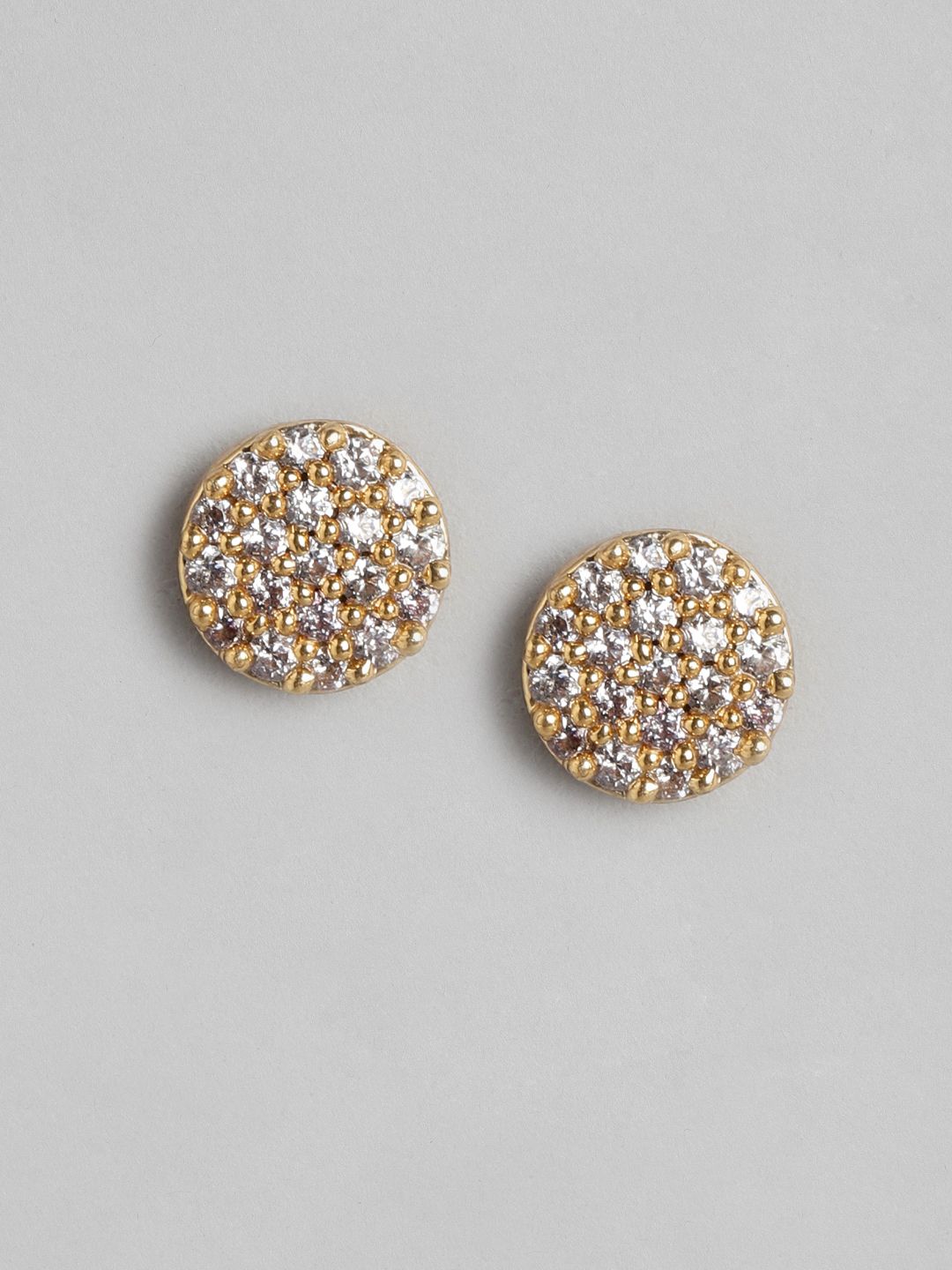 Forever New Gold-Toned Circular Studs Earrings Price in India