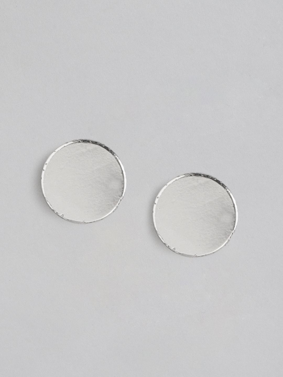 Forever New Silver-Plated Circular Studs Earrings Price in India