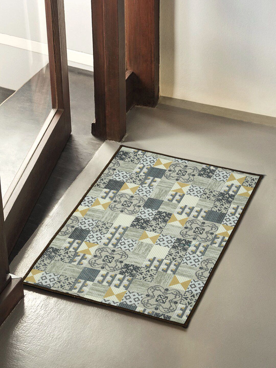 Soumya Green Solid Anti-Skid Doormats Price in India