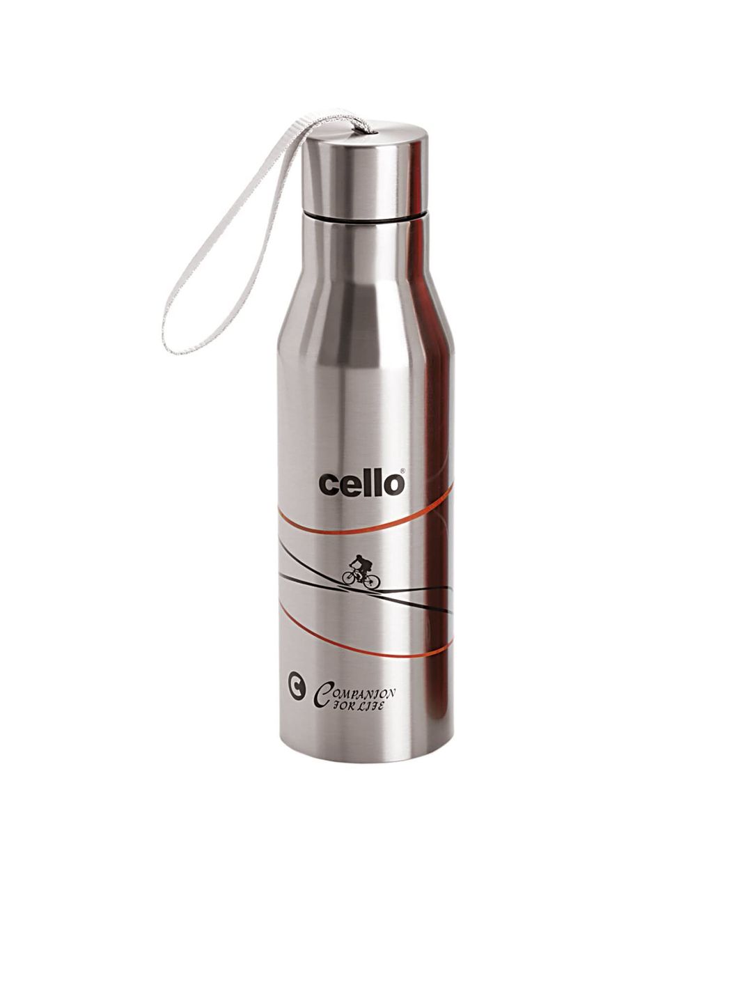 Cello Silver-Toned Solid Single Wall Vacuum Insulated Stainless Steel Water Bottle Price in India