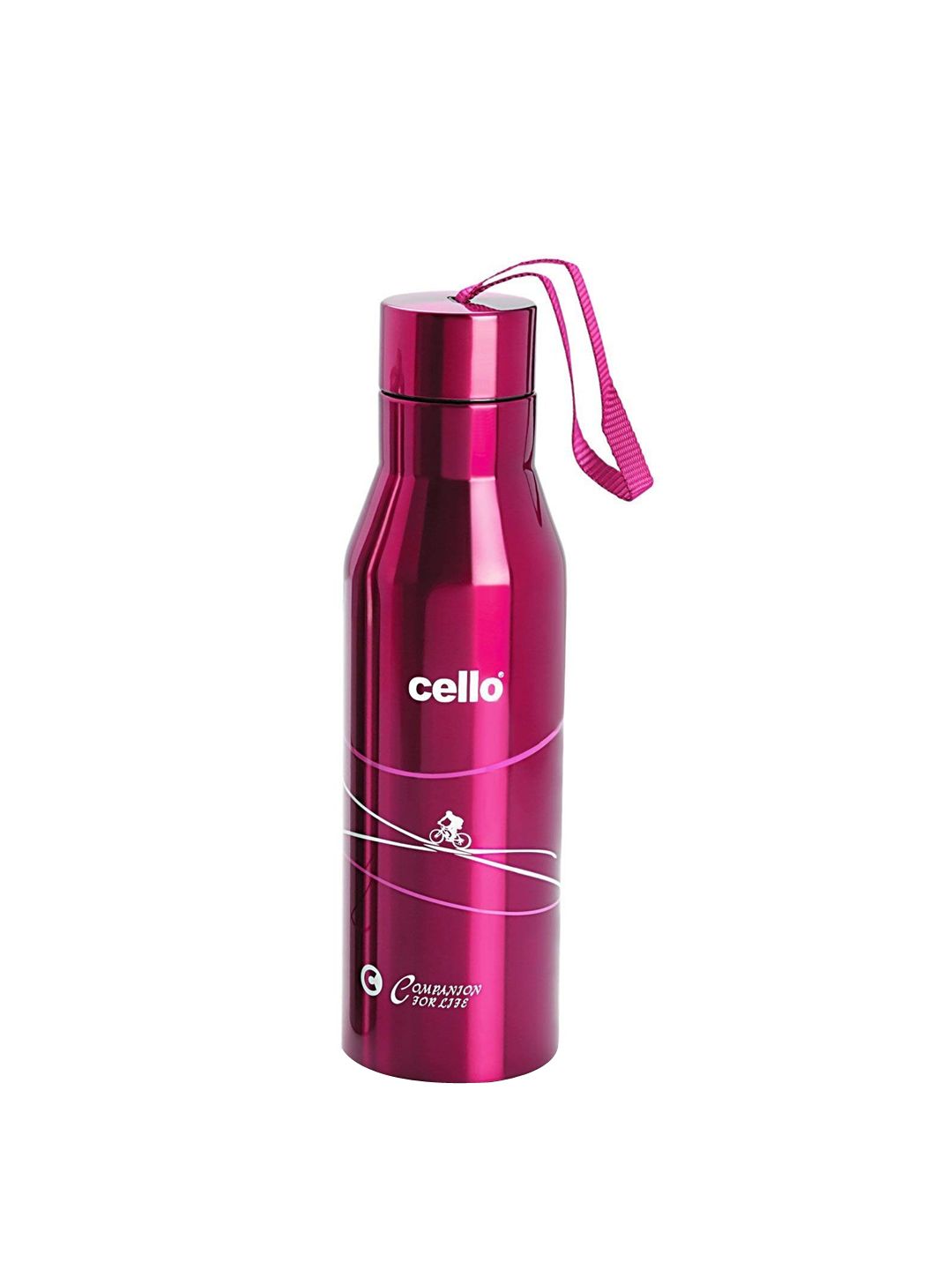 Cello Pink Printed Stainless Steel  Water Bottle 750 ml Price in India