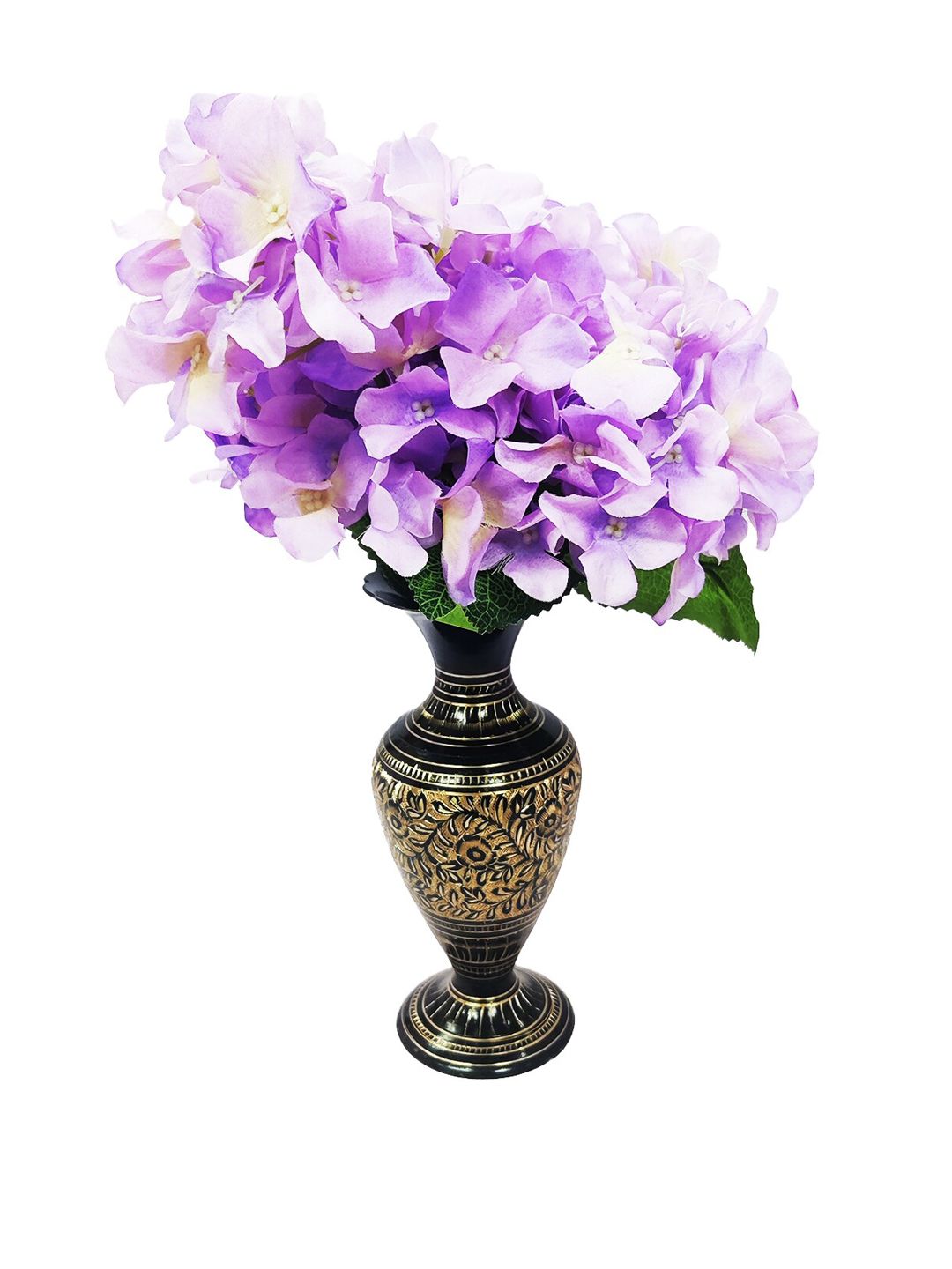 WENS Black Flower Vase with  Nakkashi Work Price in India