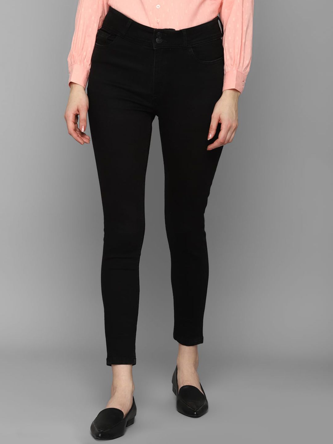 Allen Solly Woman Women Black Slim Fit Jeans Price in India