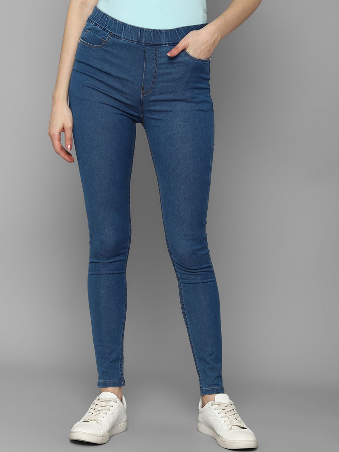 Allen Solly Woman Women Navy Blue Slim Fit Jeans Price in India