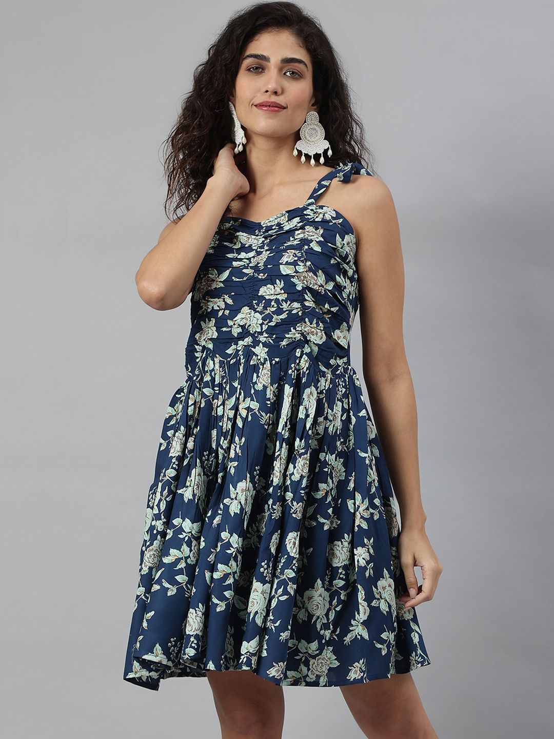 KALINI Blue Floral Dress Price in India