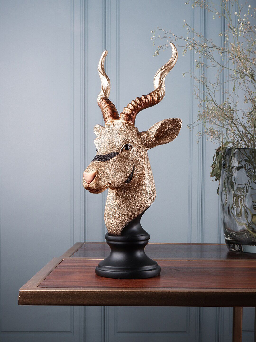 THE WHITE INK DECOR Brown Deer Figurine Showpieces Price in India