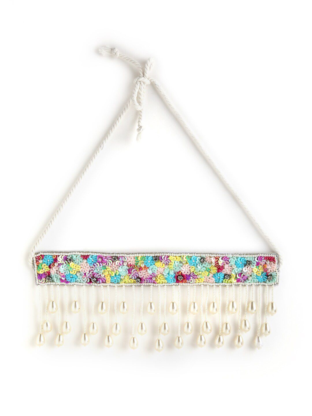justpeachy White & Yellow Necklace Price in India