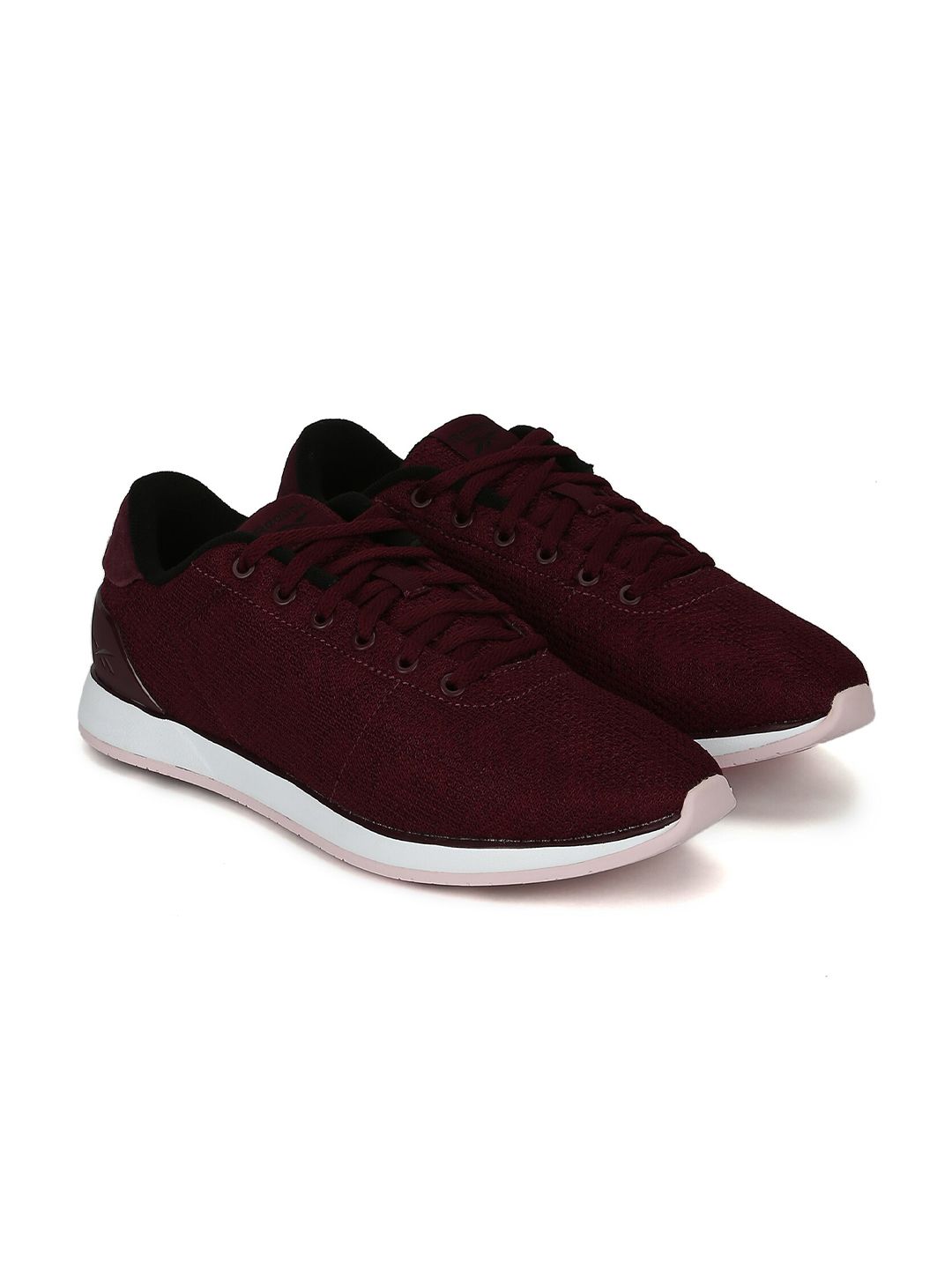 Reebok Women Maroon Textile Walking Shoes Price in India