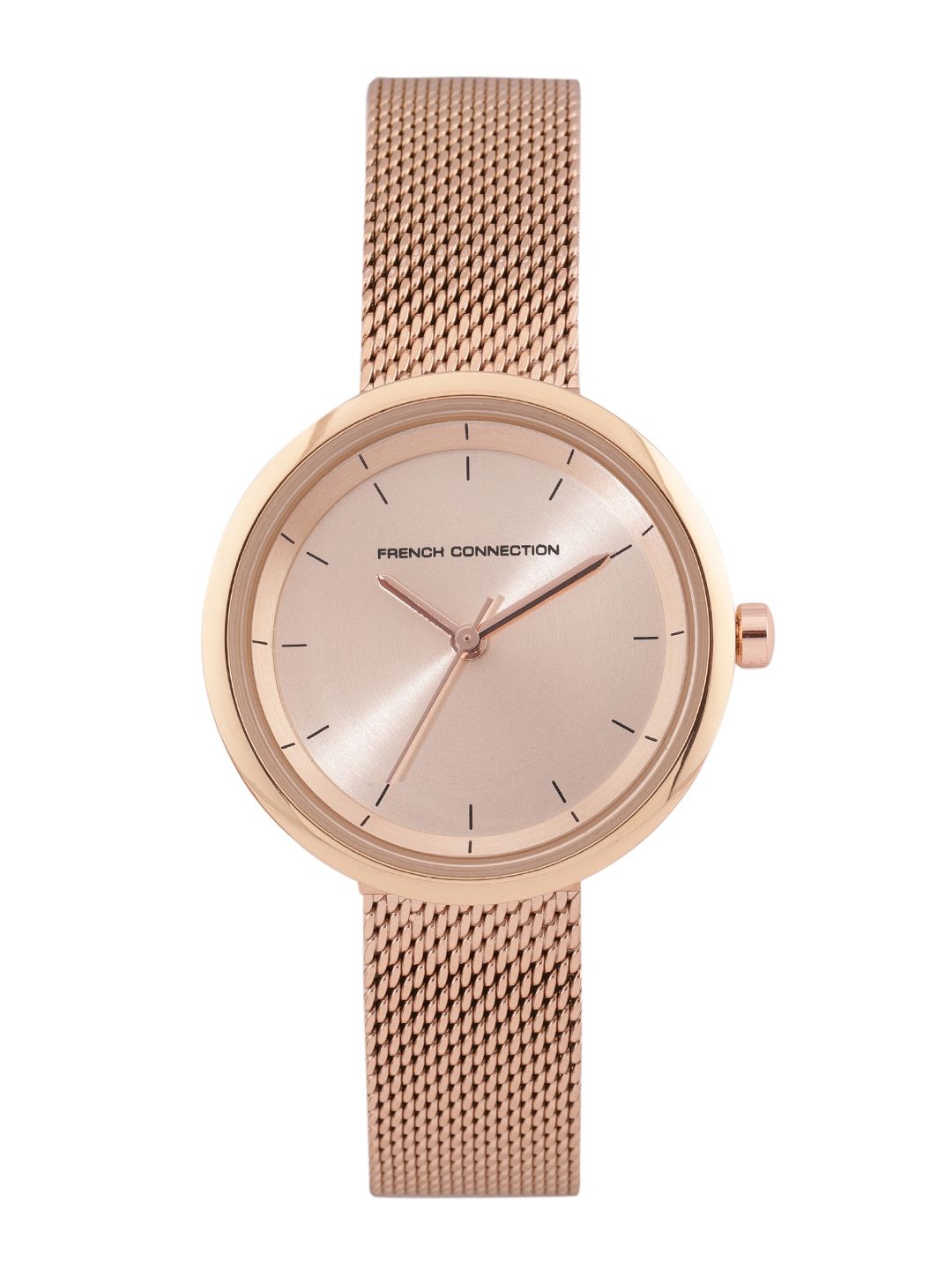 French Connection Women Rose Gold-Toned Analogue Watch FCN00036C Price in India