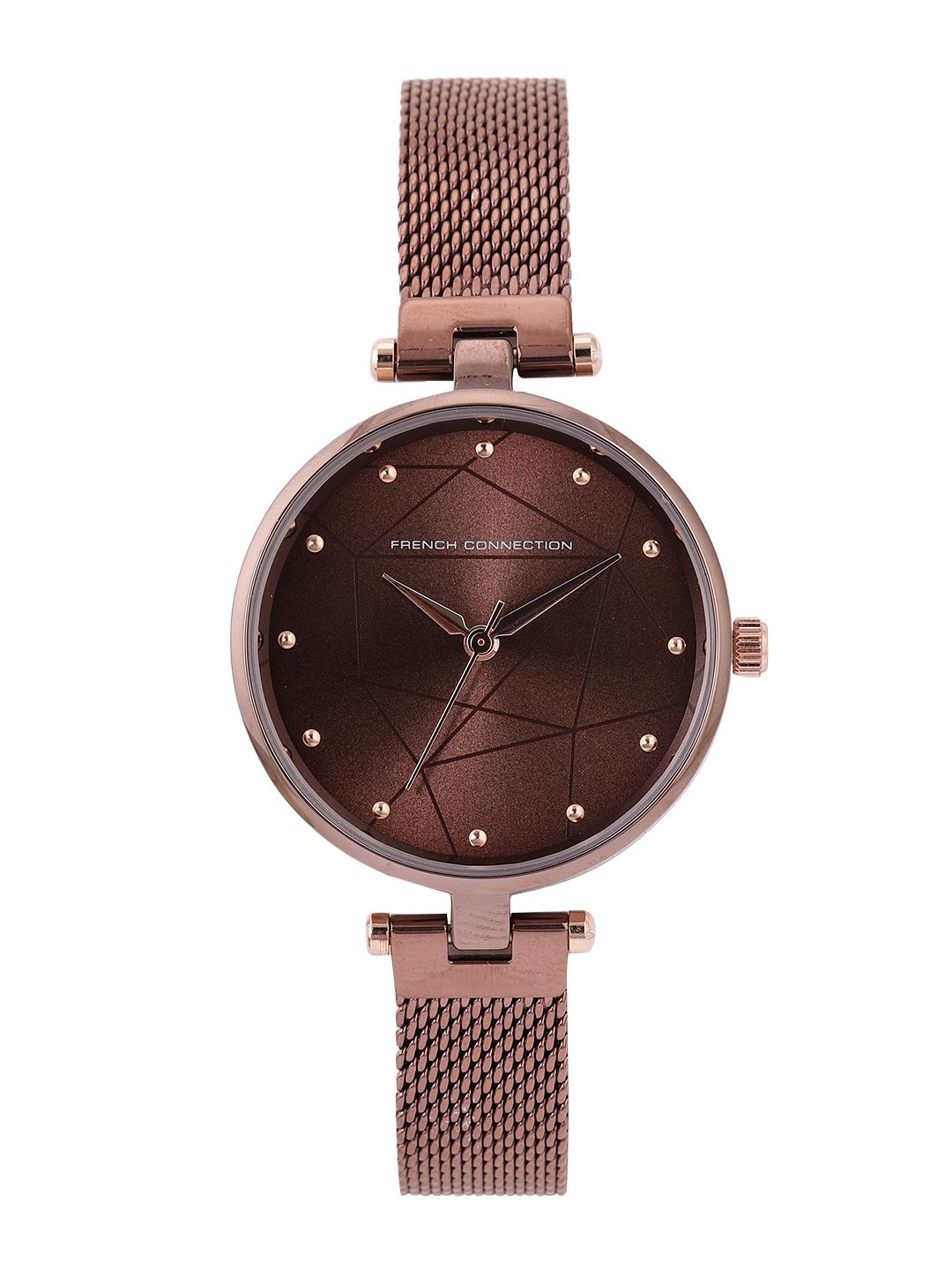 French Connection Women Brown Bracelet Style Analogue Watch FCN00028E Price in India