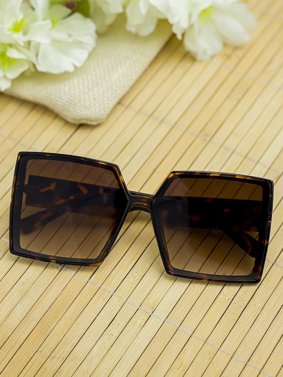 Bellofox Women Brown Lens & Brown Square Sunglasses Price in India