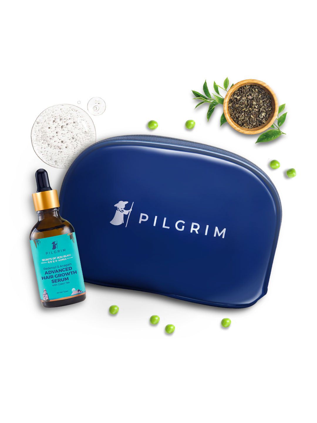 Pilgrim 3% Redensyl + 4% Anagain Advanced Hair Growth Serum with Vanity Bag - 50ml Price in India