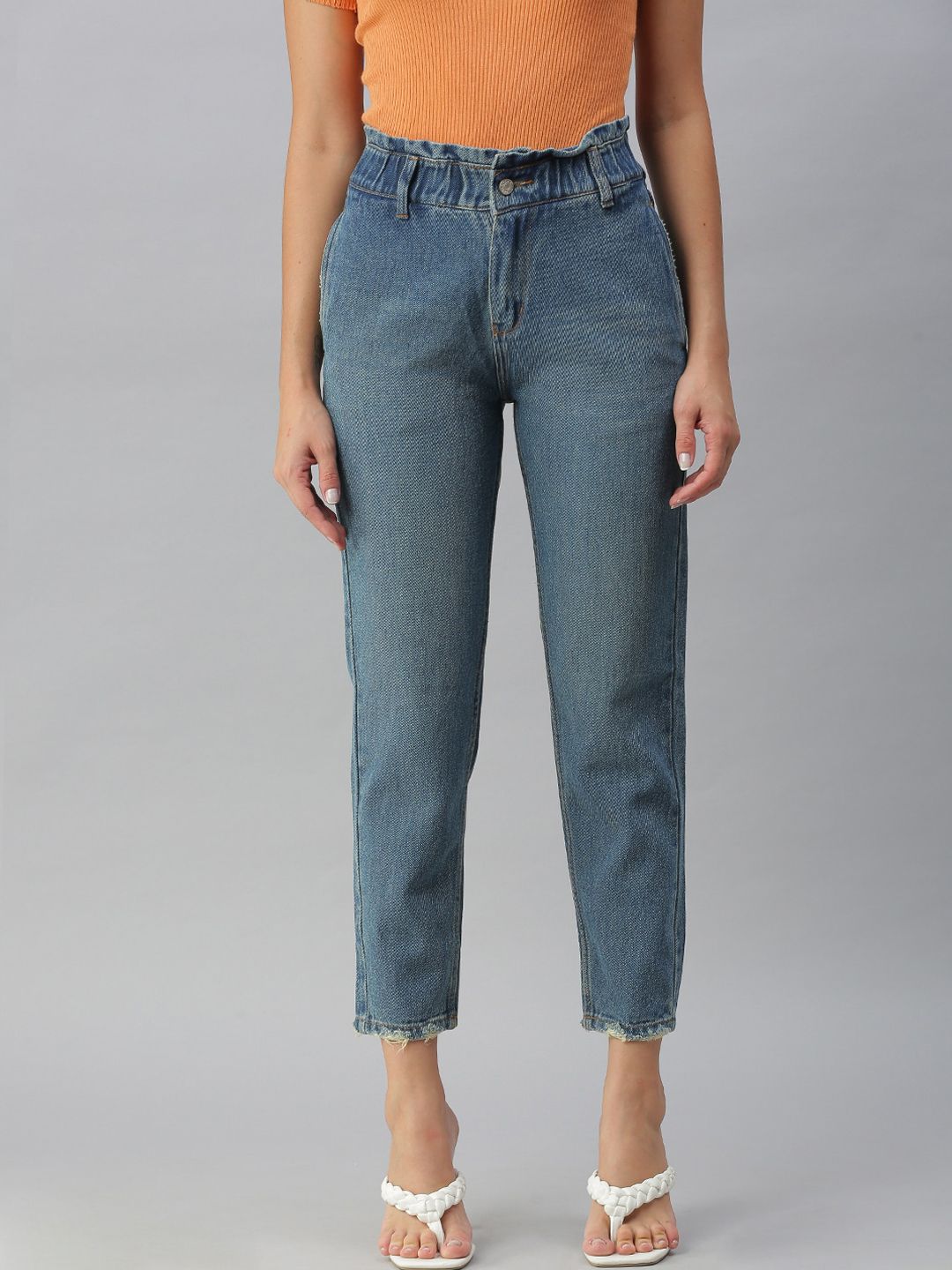 SHOWOFF Women Blue High-Rise Jeans Price in India