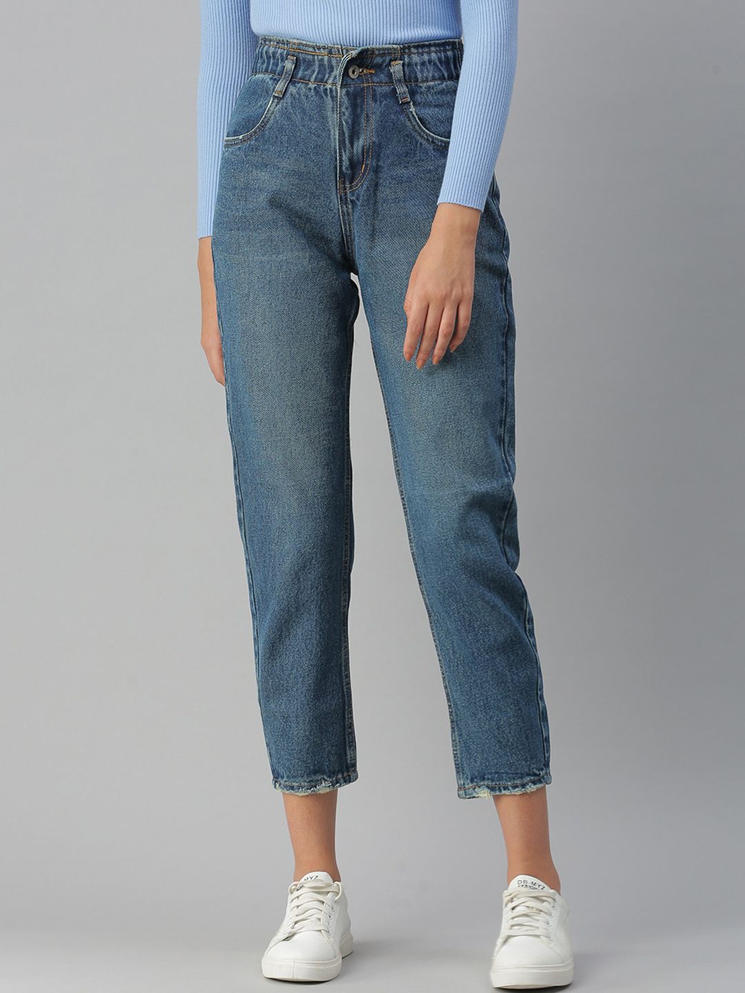 SHOWOFF Women Blue High-Rise Jeans Price in India