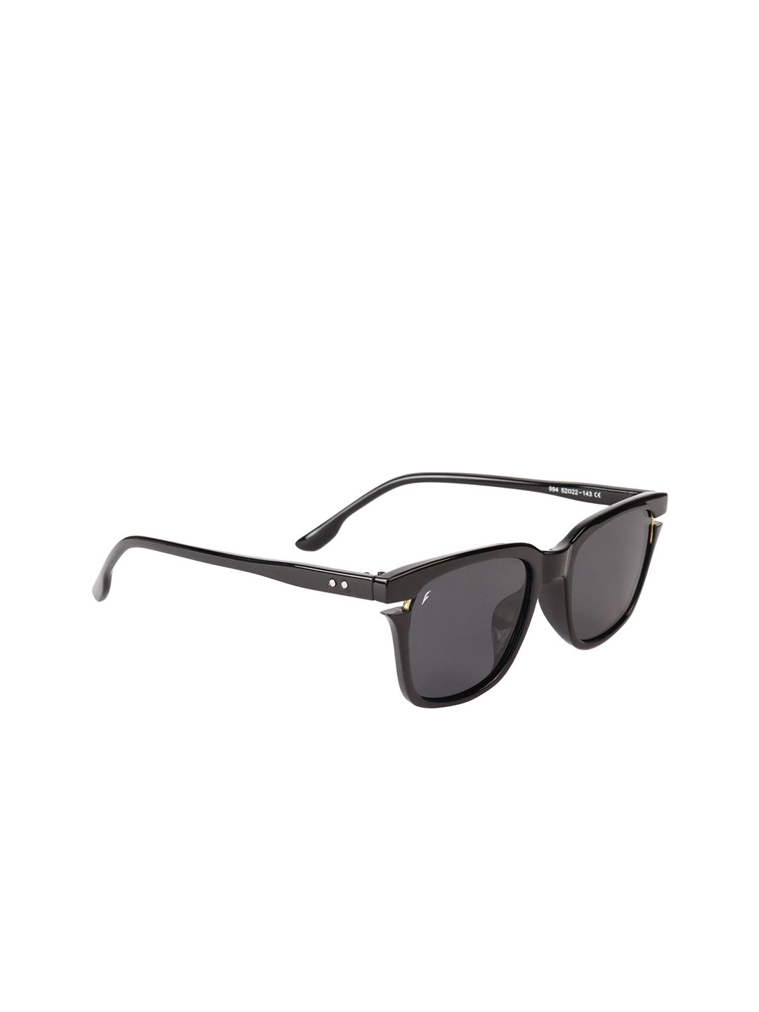 Floyd Unisex Black Lens & Black Square Sunglasses with UV Protected Lens 994_Blk_Blk-Black Price in India