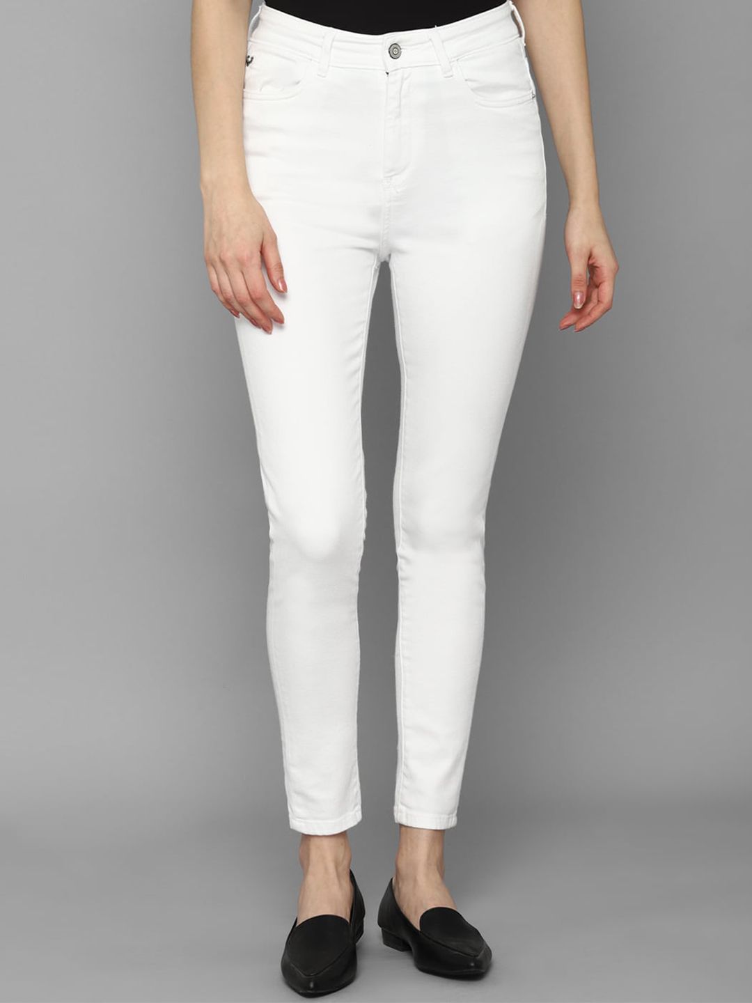 Allen Solly Woman Women White Skinny Fit Jeans Price in India