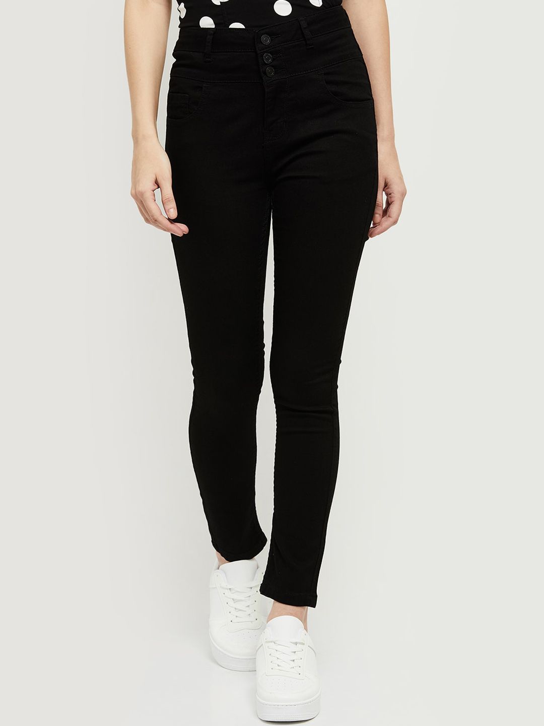 max Women Black Jeans Price in India