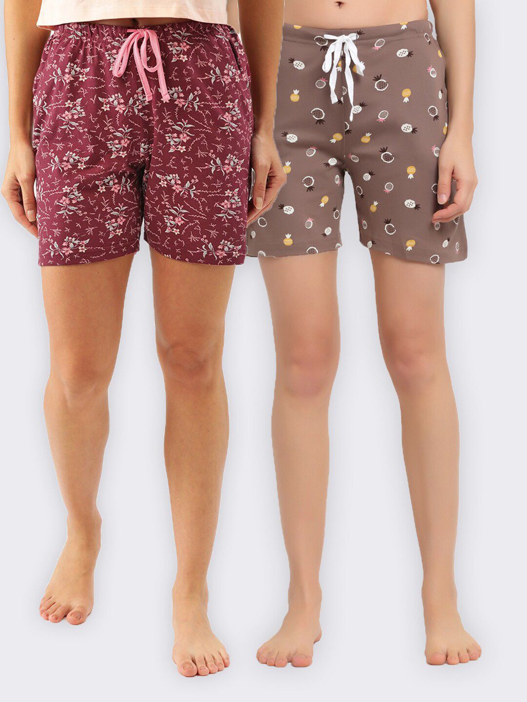 Kanvin Women Pack of 2 Lounge Shorts Price in India