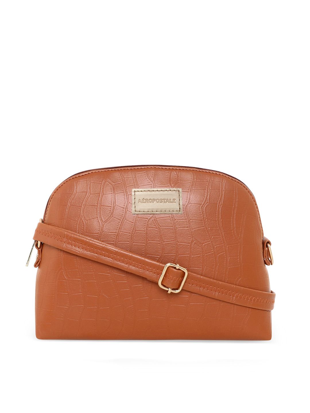 Aeropostale Tan PU Half Moon Sling Bag Price in India