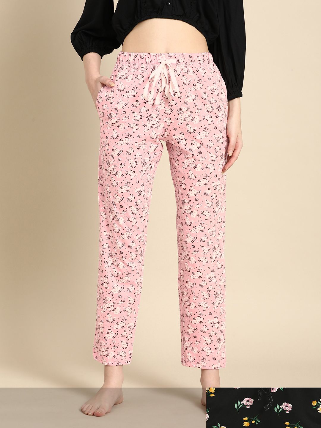 Dreamz by Pantaloons Women Pack of 2 Printed Pyjamas Price in India