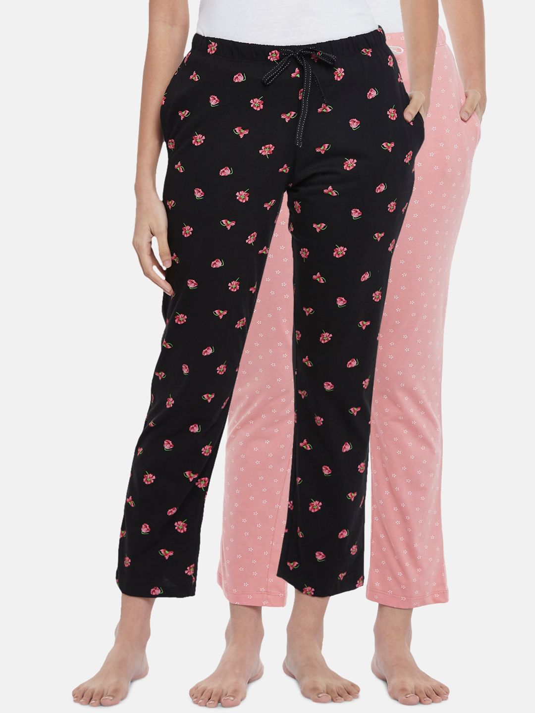 Dreamz by Pantaloons Pack Of 2 Printed Cotton Lounge Pant Price in India