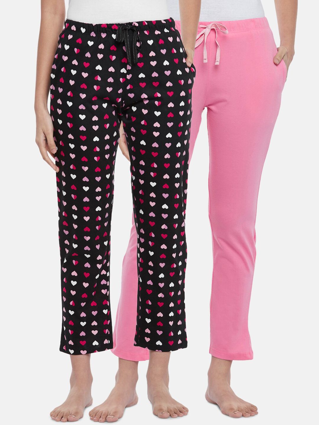 Dreamz by Pantaloons Women Pack of 2 Cropped Lounge Pants Price in India