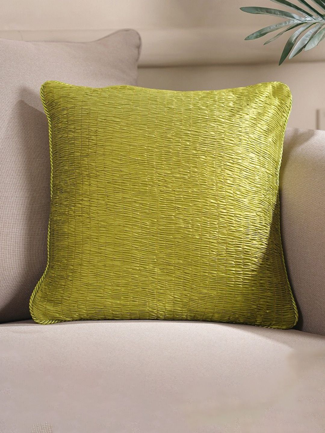 Pure Home and Living Green Square Cushion Covers Price in India