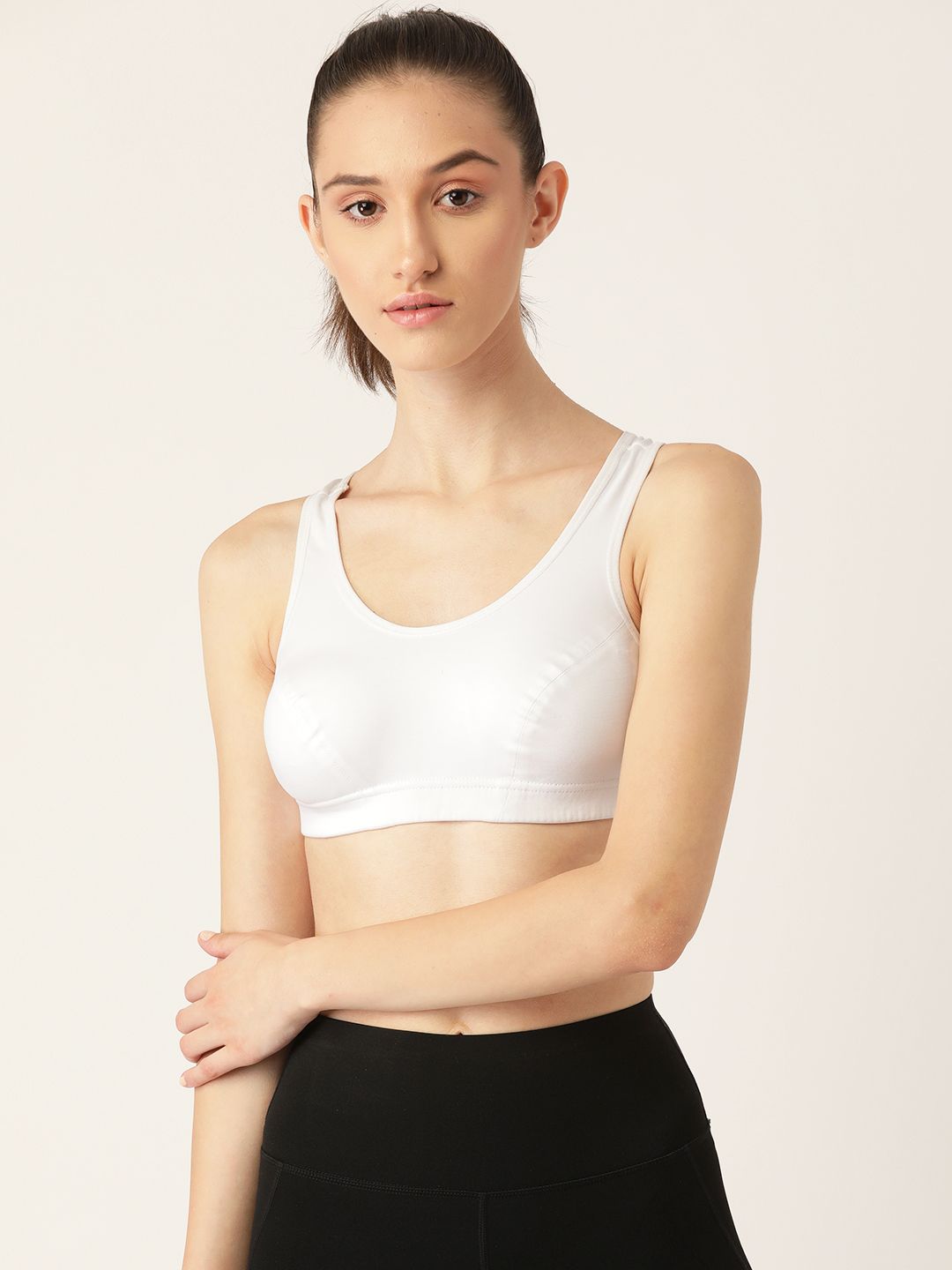 Lady Lyka White Cotton Sports Bra Price in India