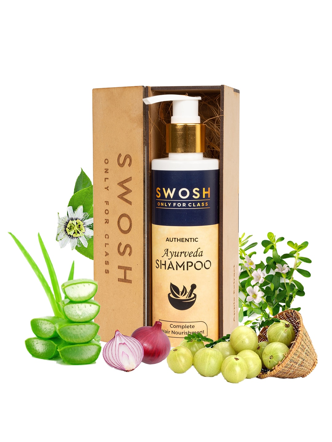 SWOSH Ayurvedic Shampoo with Amla & Aloe Vera - 200 ml Price in India