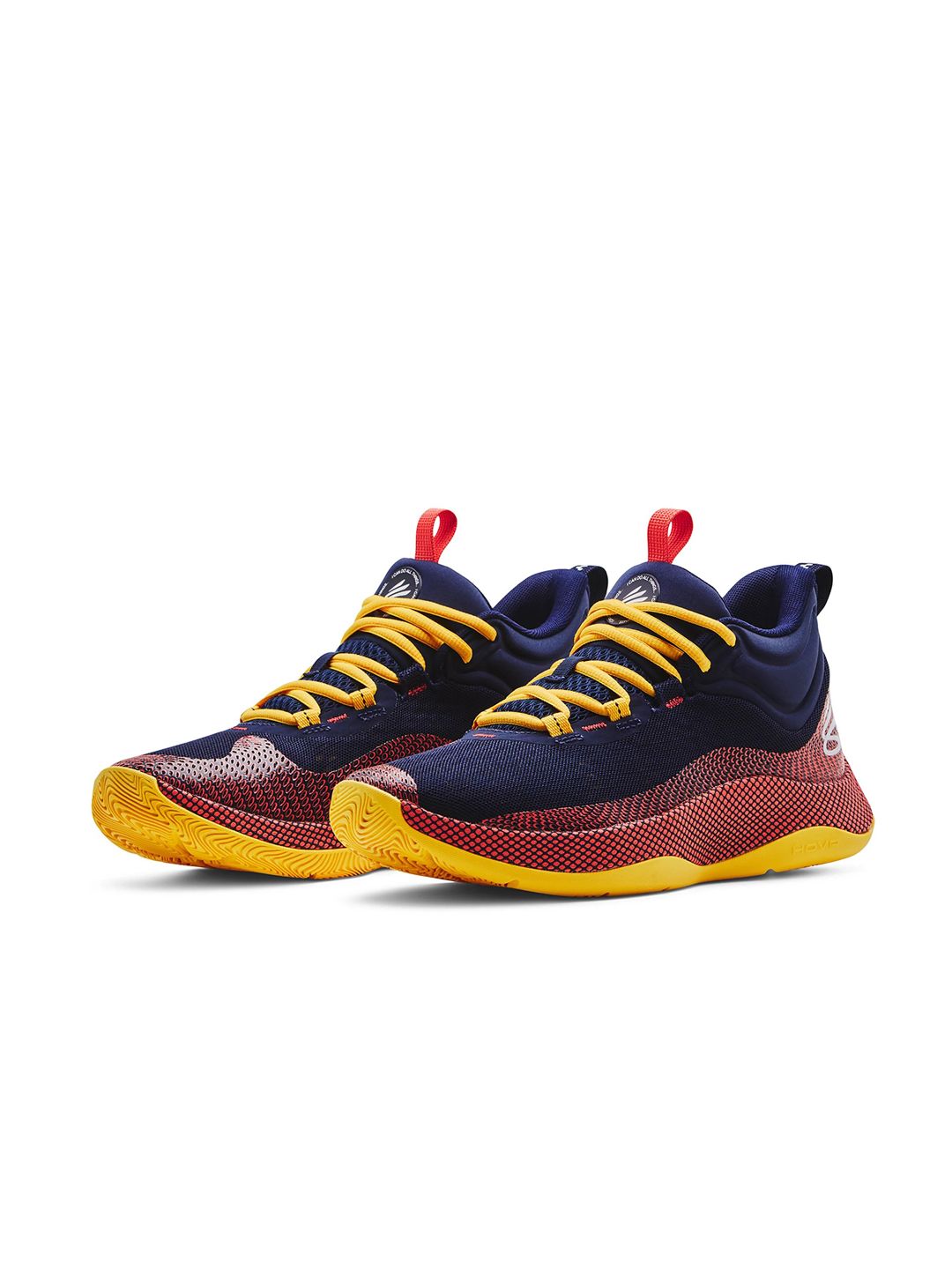 UNDER ARMOUR Unisex Navy Blue Solid Curry Hovr Splash Regular Basketball Shoes Price in India