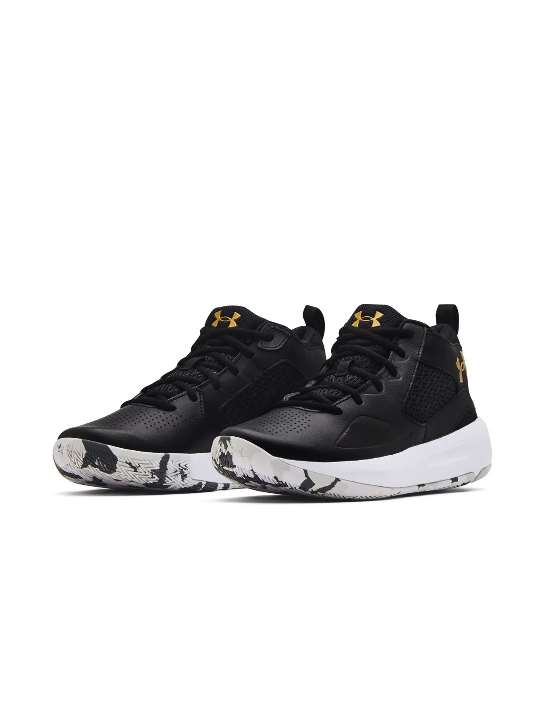 UNDER ARMOUR Unisex Black Perforations Lockdown 5 Regular Basketball Shoes Price in India