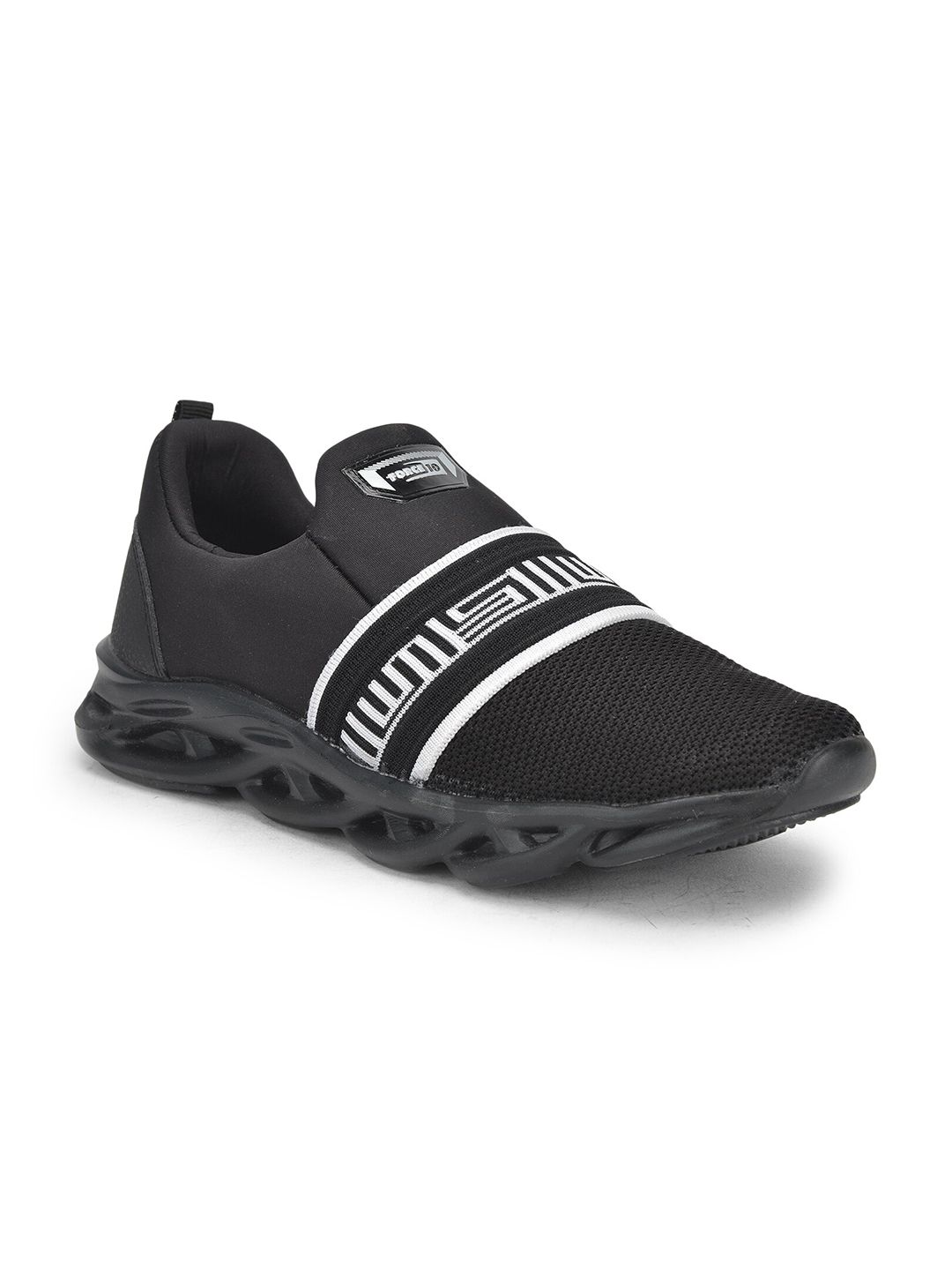 Liberty Men Black Mesh Walking Shoes