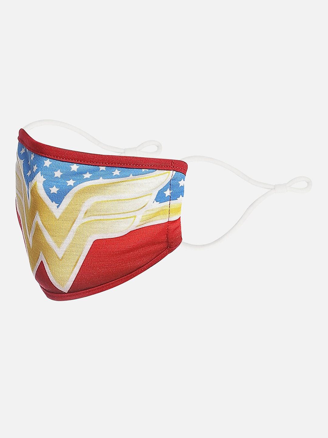 Free Authority Red & Yellow Wonder Woman Printed Mask Price in India