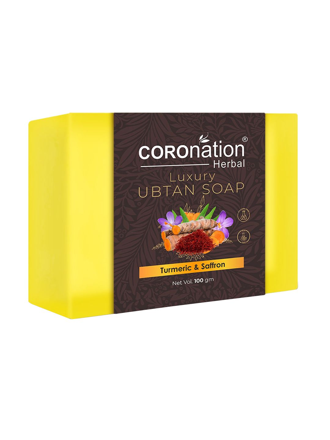 COROnation Herbal Tan Removal Luxury Ubtan Soap with Turmeric & Saffron - 100 g