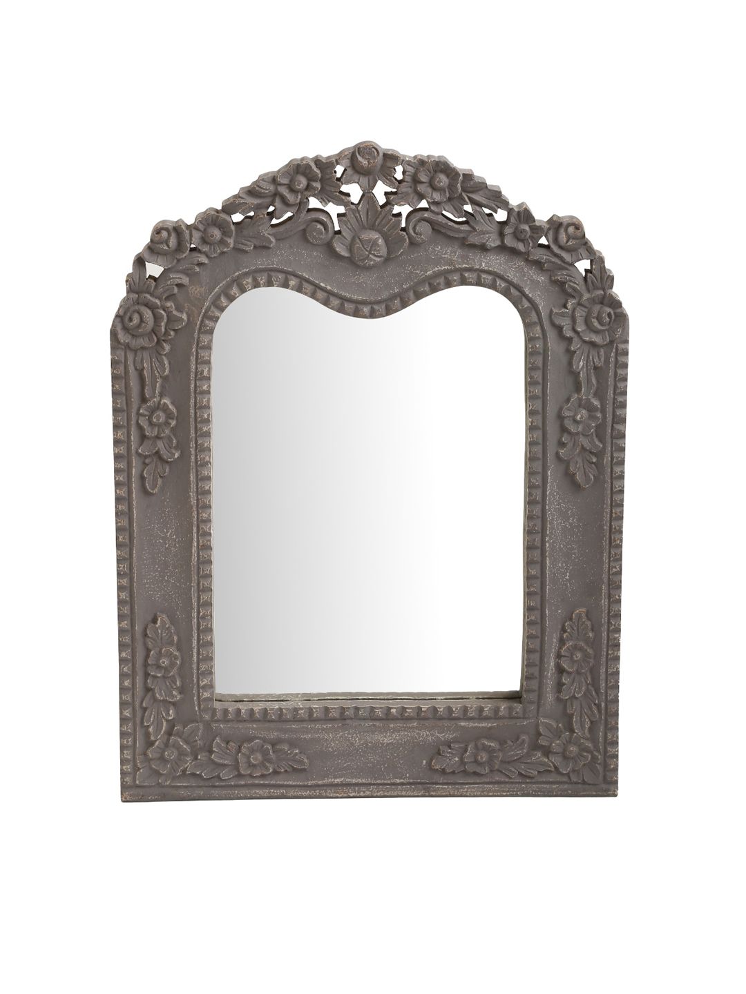 Amoliconcepts Grey Textured French Style MDF Wall Mirror Price in India