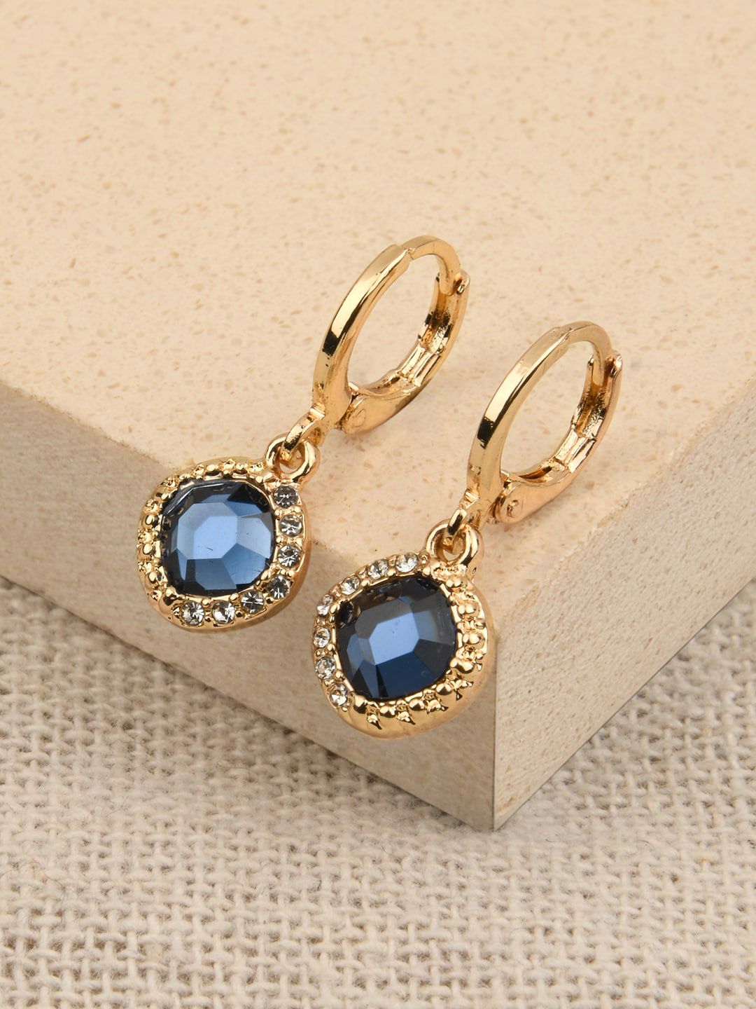 Accessorize Women Blue Circular Drop Earrings Price in India