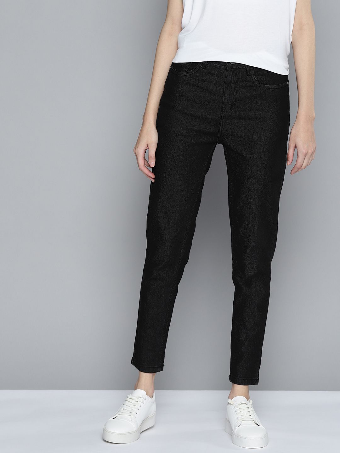 Mast & Harbour Women Black Skinny Fit Jeans Price in India